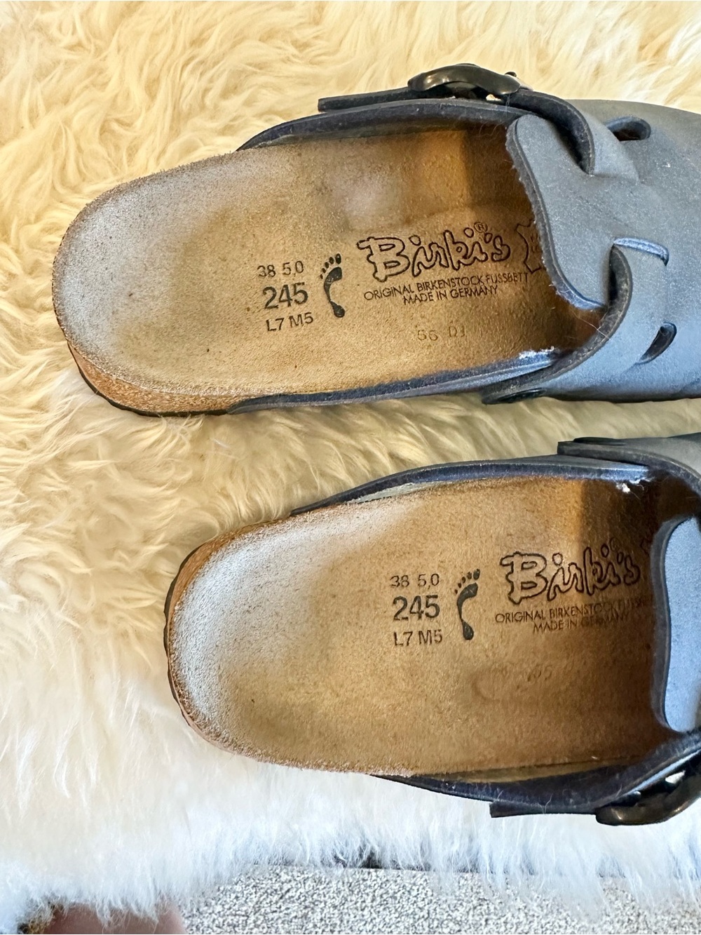 ✨Women's Slate Blue Slip-On Birkis Size EU 38✨ - Picture 5 of 10